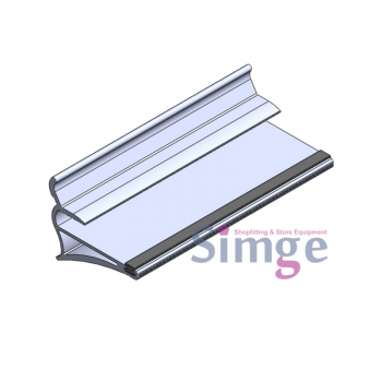 Profil d'étagère en aluminium de support en verre de panneau de surface ondulée
