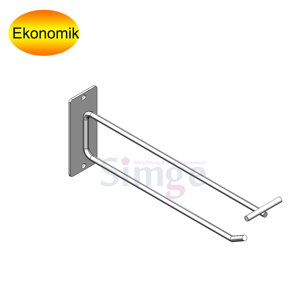 Hanger Hook with Label Carrier Screwed to the Wall