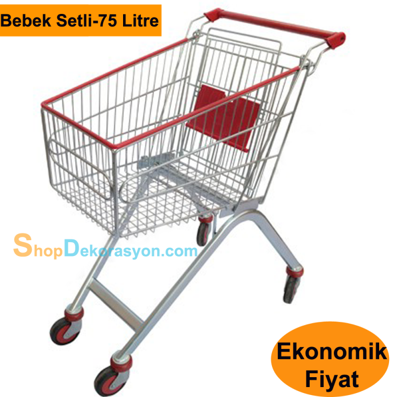 Market Arabası 75 Litre Bebek Setl