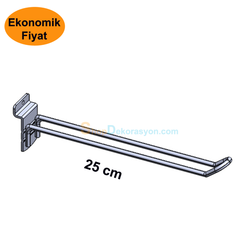 Çiftli Kanallı Pano Kancası 25cm
