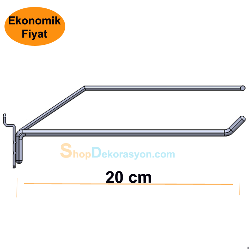 Etiketli Çubuk Askı Taşıyıcı 20cm