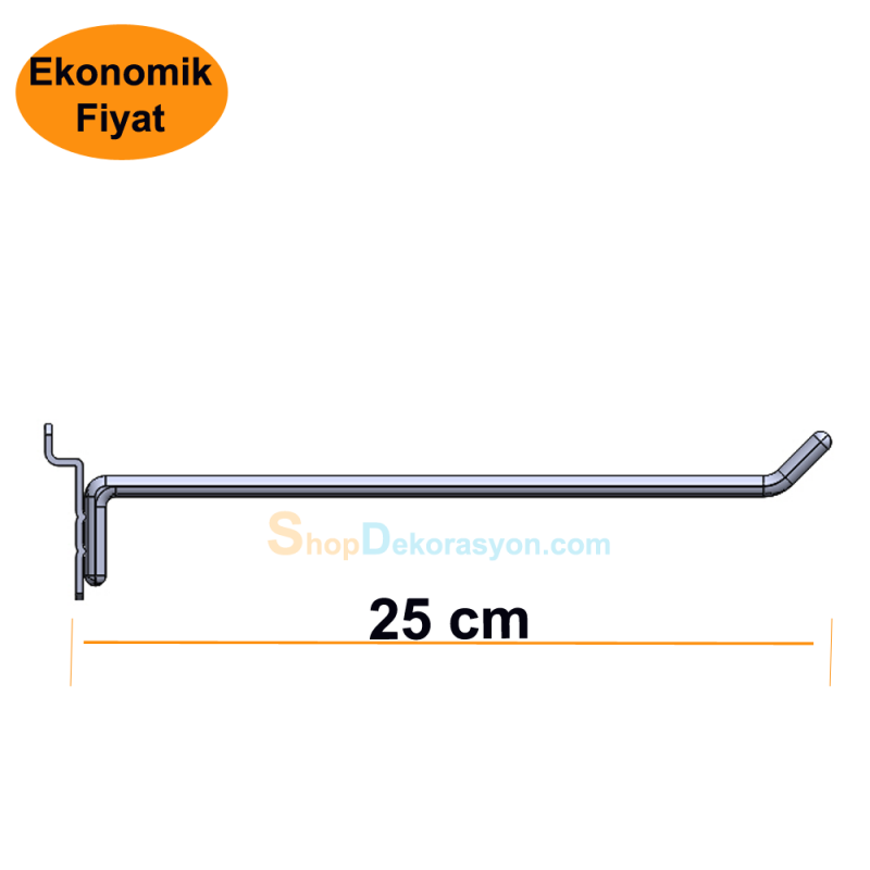 Çiftli Kanallı Pano Kancası 25cm