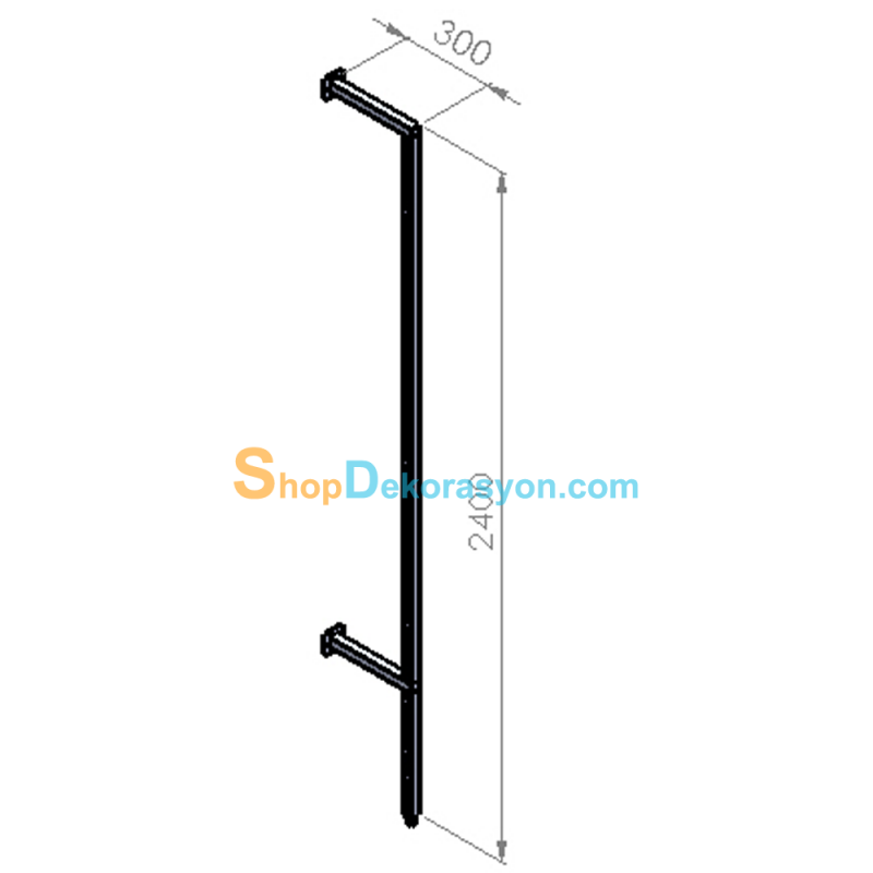 F Duvar Dikmesi (Yan Yüzey Slotlu) 