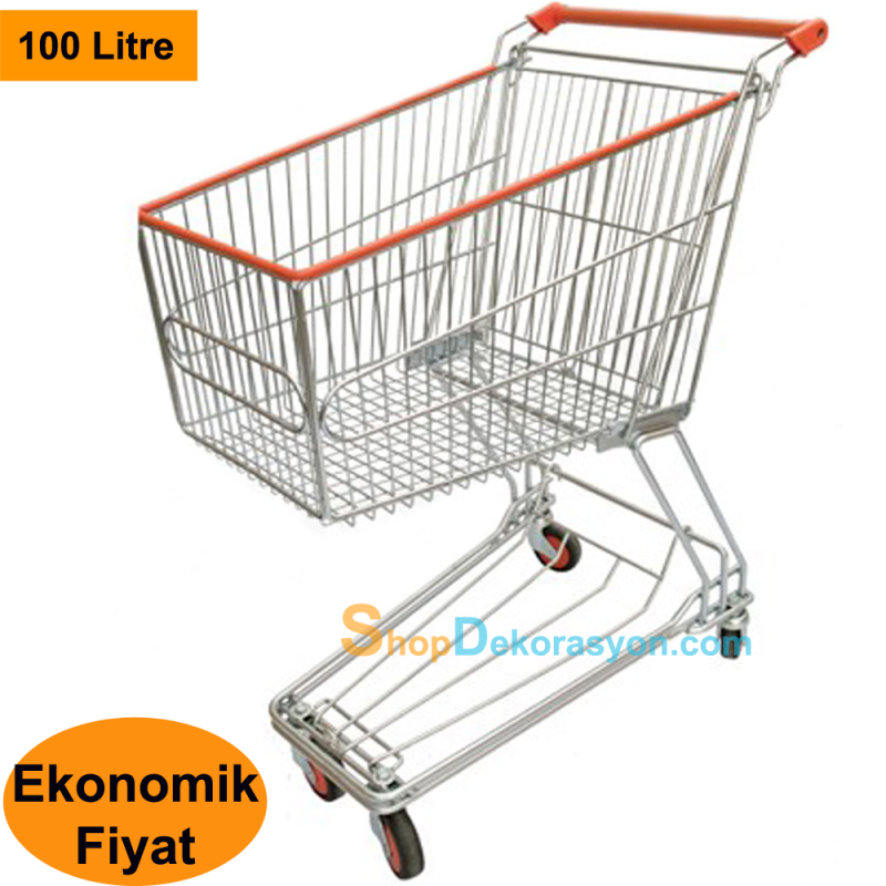 Market Arabası 100 Litre Tel Ayak