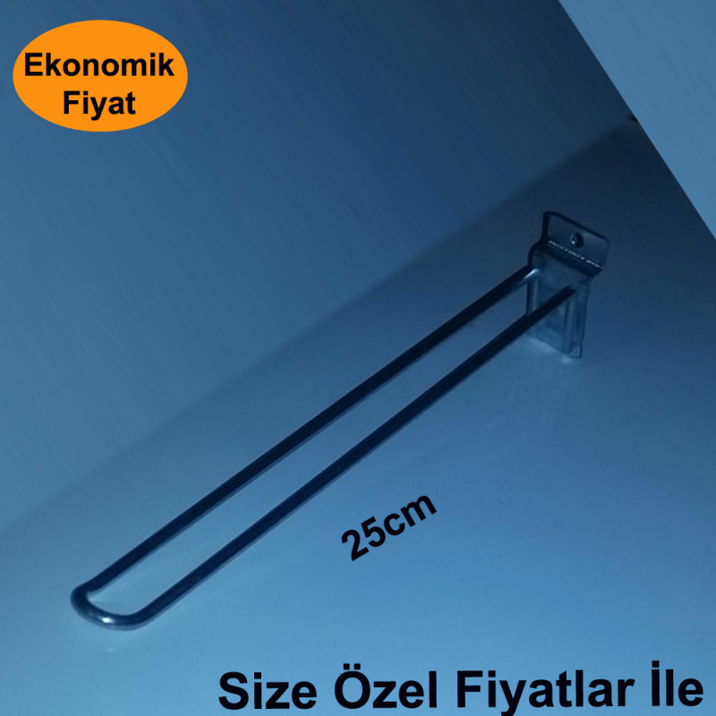 Çiftli Kanallı Pano Kancası 25cm