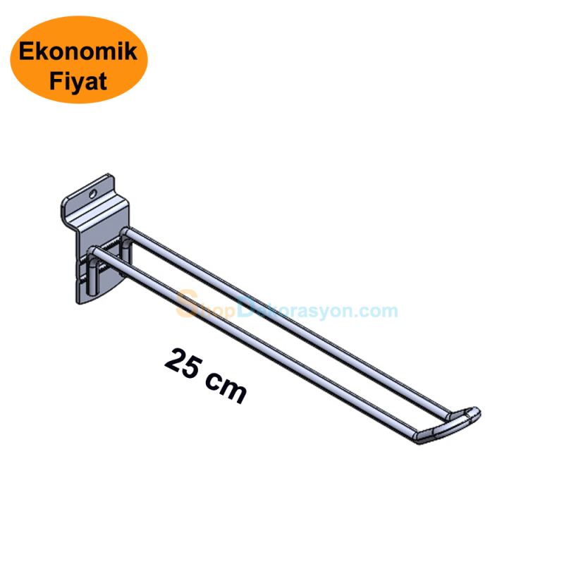 Çiftli Kanallı Pano Kancası 25cm