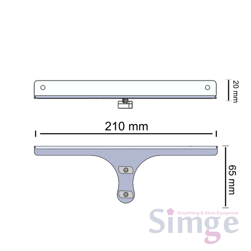 Poignée de rack verticale en aluminium