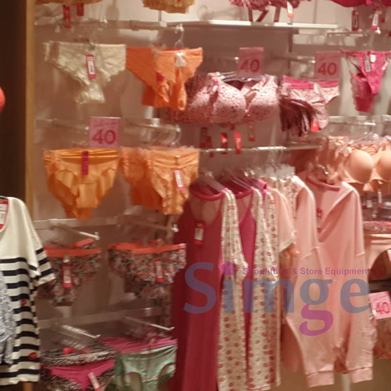 Rail de suspension pour bande murale lingerie