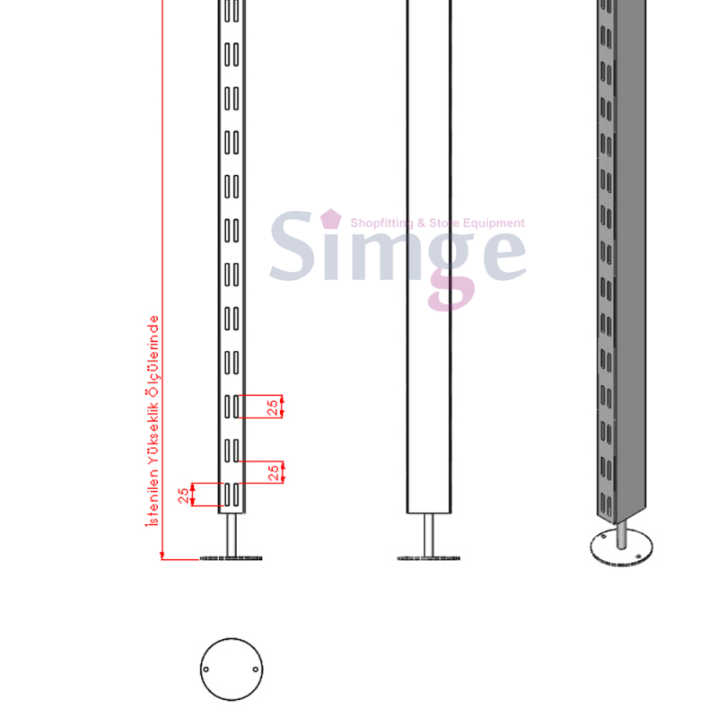 Surface avant de contrefiche en métal d'affichage de magasin de chaussures double avec la fente