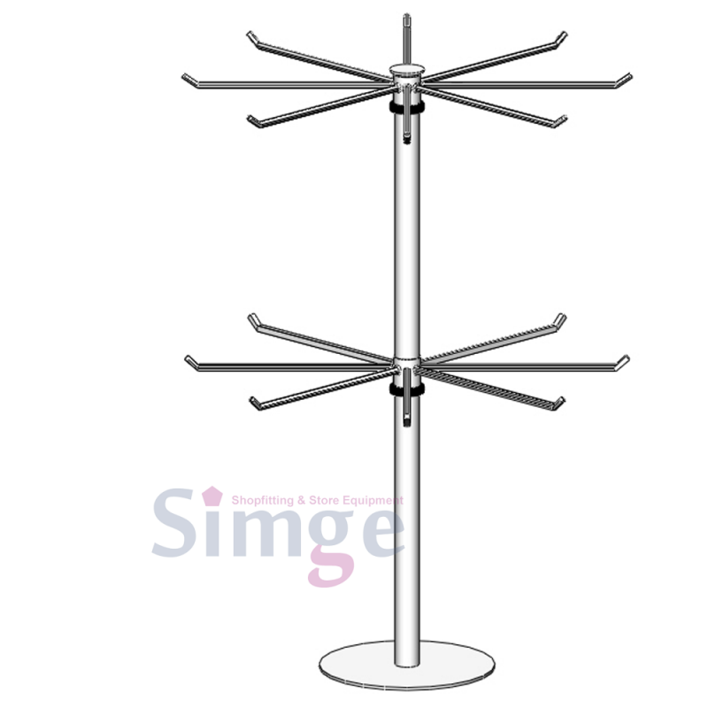 Support pour accessoires de table, pivotant, à deux étages