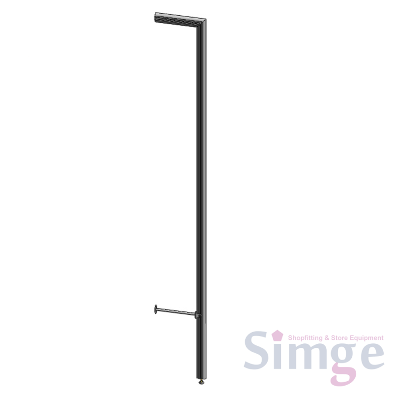 Montant d'étagère en aluminium pour façade murale