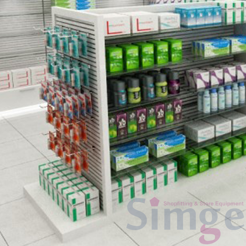 Supports de lambris moyens T pour décoration de pharmacie
