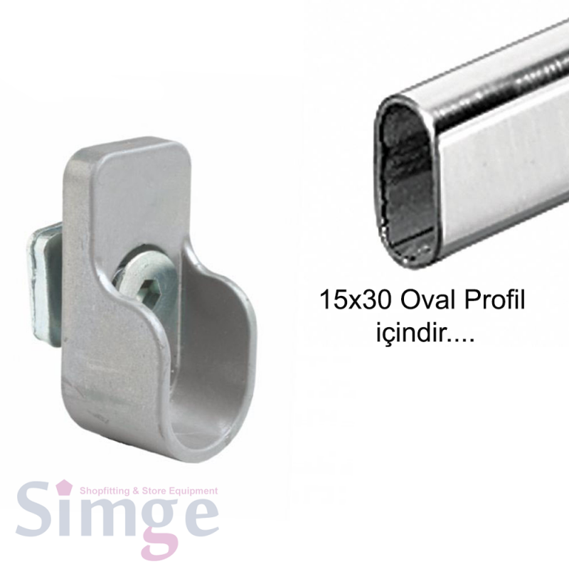 Bride de tuyau de cintre ovale pour porte-vêtements