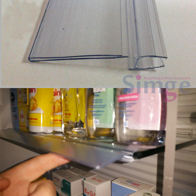 Porte-étiquette pour étagère en verre flexible