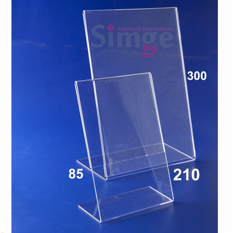 Étiquette de prix en plexiglas A4 pour table et étagère