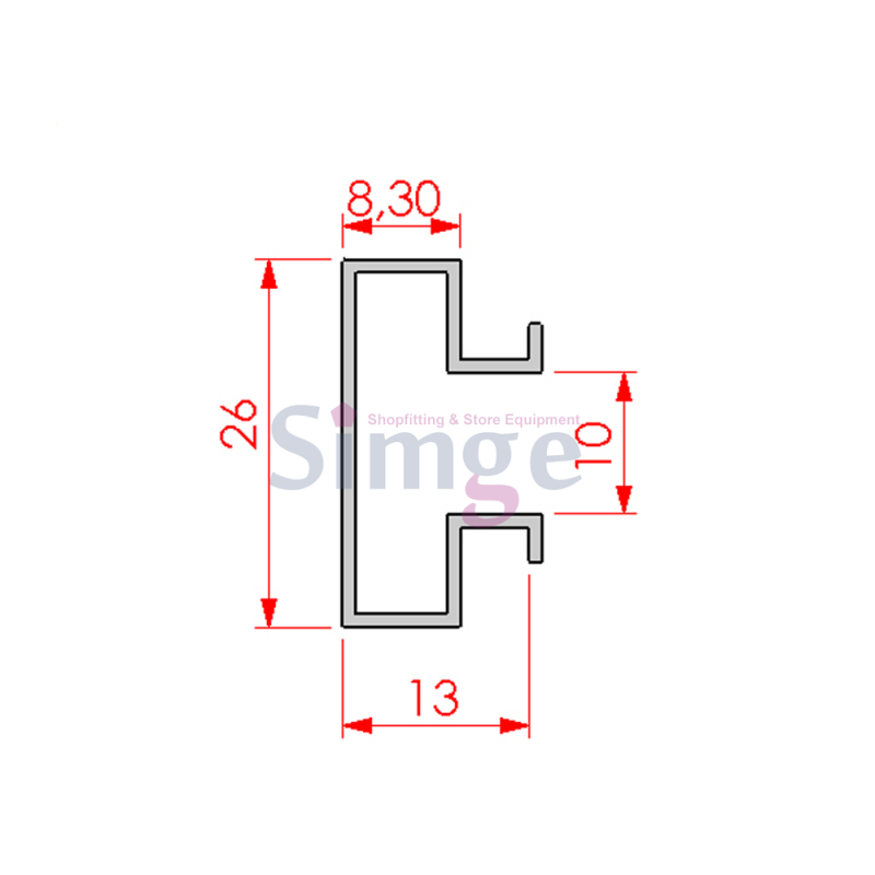 Profilé en aluminium pour conduit de panneau canalisé
