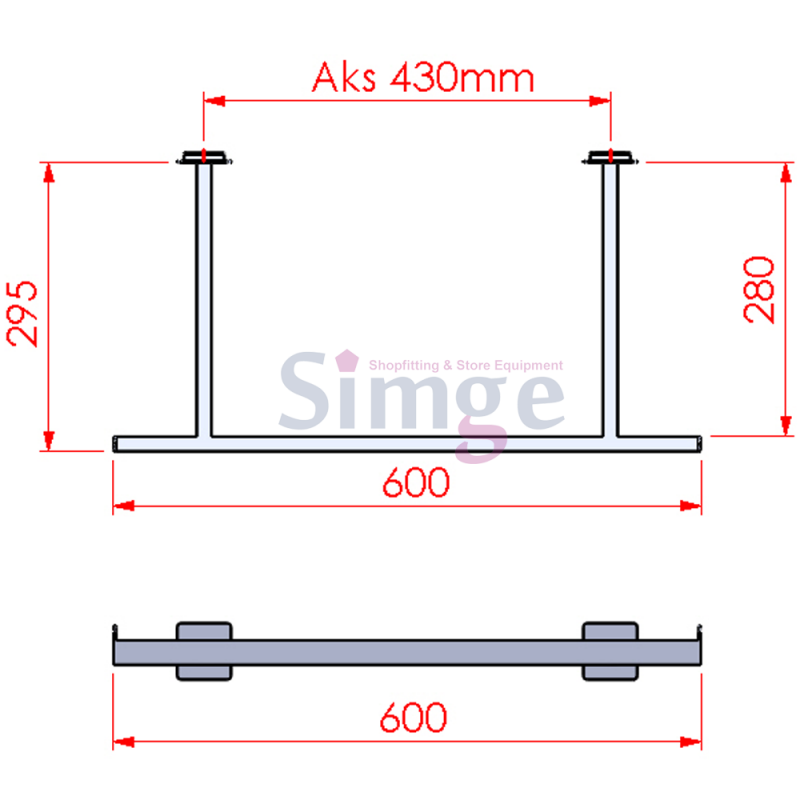 Support de suspension de panneau de grille, support de type U