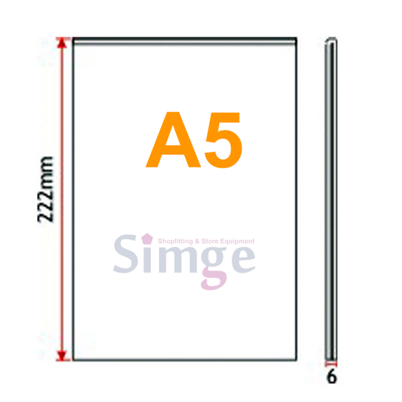 Étiquette de prix en plexiglas A5