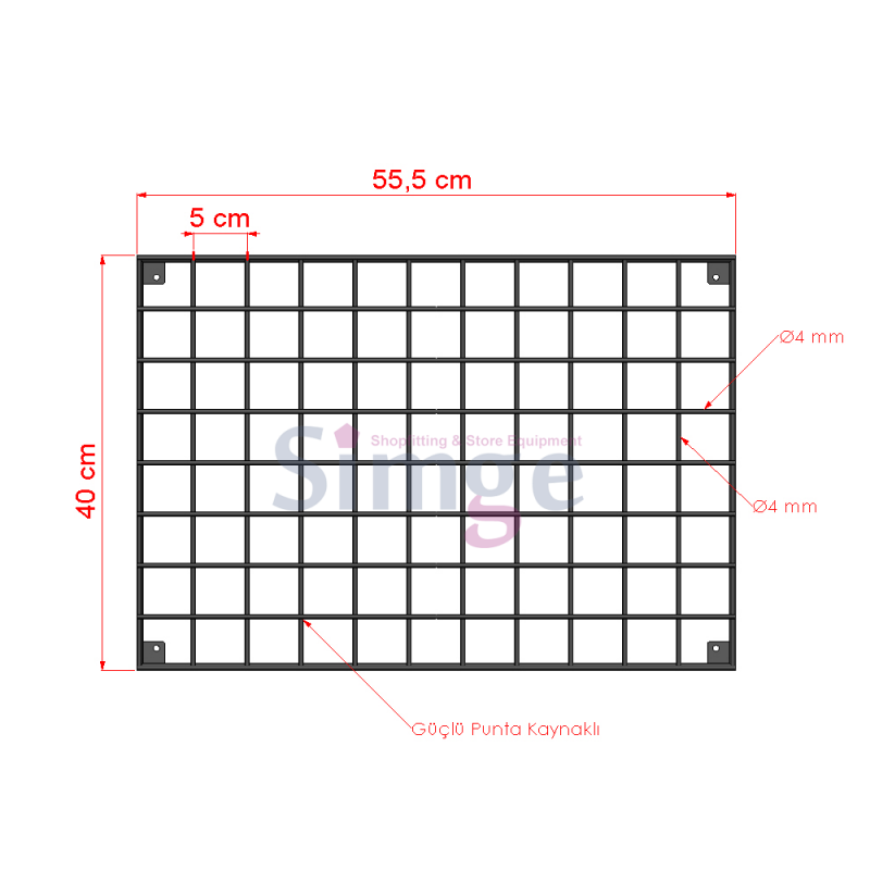 Panneau de grille d'atelier, 40 cm x 55 cm