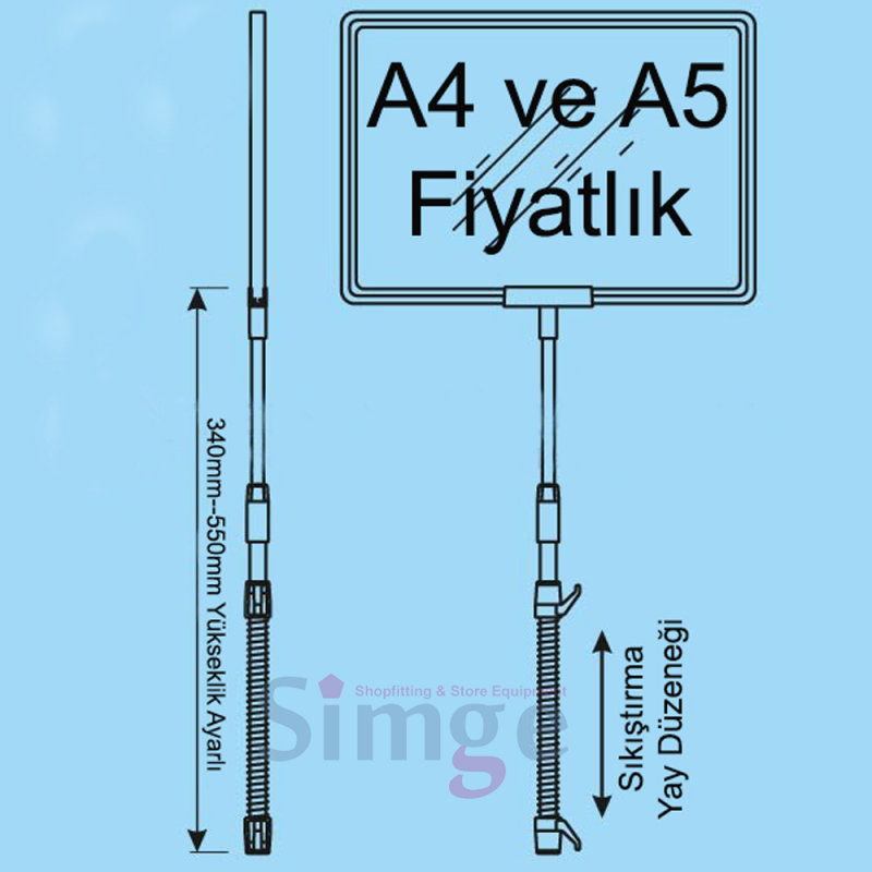 Support de cadre d'étiquette à ressort