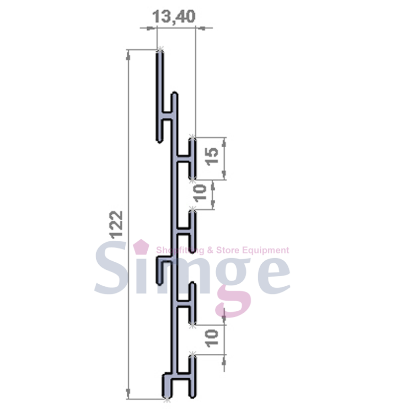 Profil de panneau en aluminium à canal étroit horizontal
