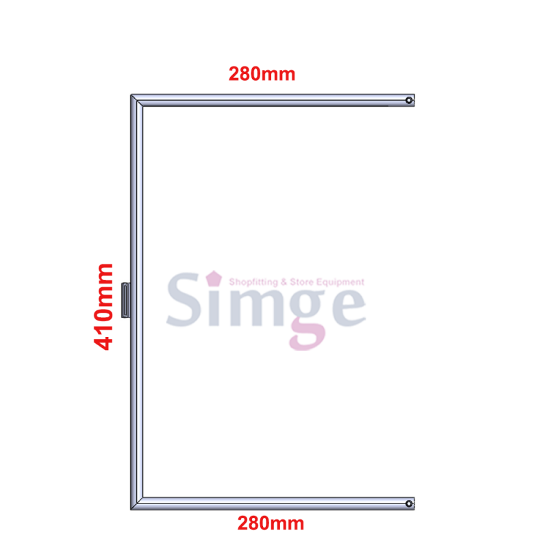 Systèmes d'étagères en aluminium ondulé avec bras de suspension en U