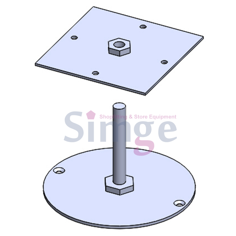 Jambe de connexion au sol à entretoise en bois