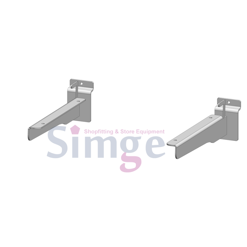 Bras d'étagère en verre pour panneau de canal court