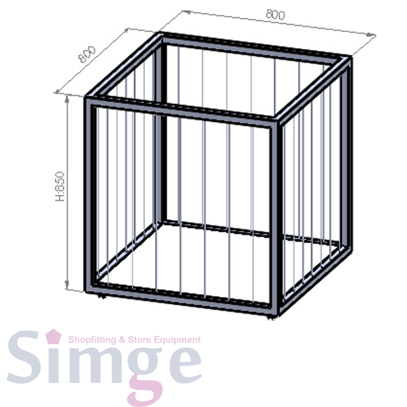 Chariot de magasin pour piscine à balles
