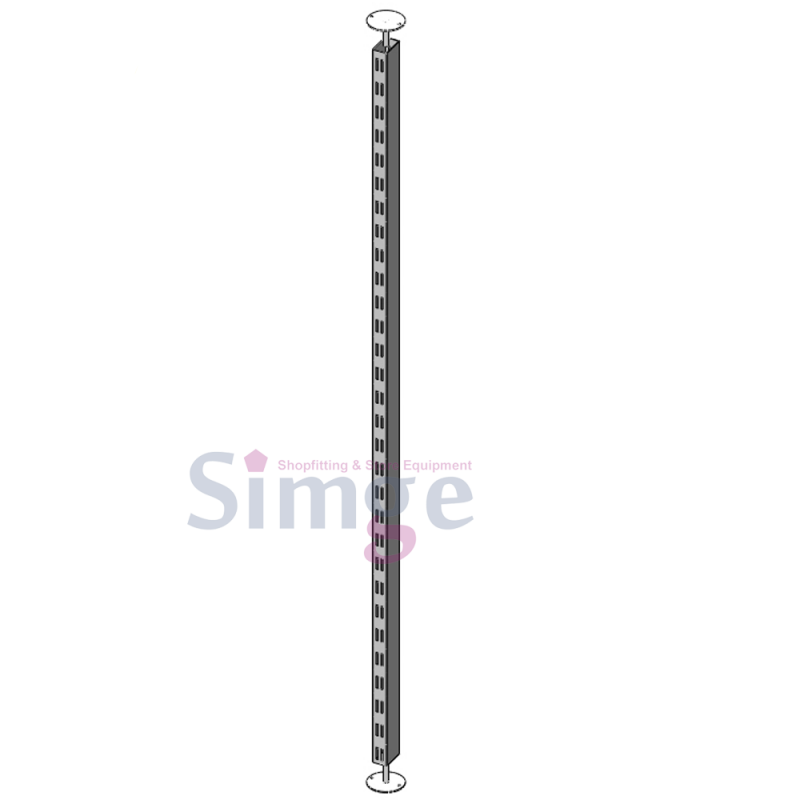 Surface avant de contrefiche en métal d'affichage de magasin de chaussures double avec la fente