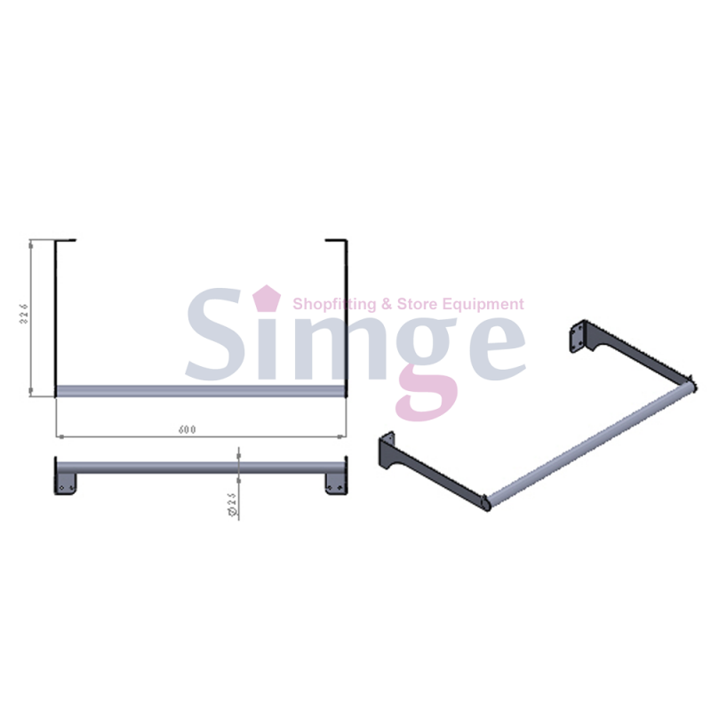 Porte-cintre vissé au mur