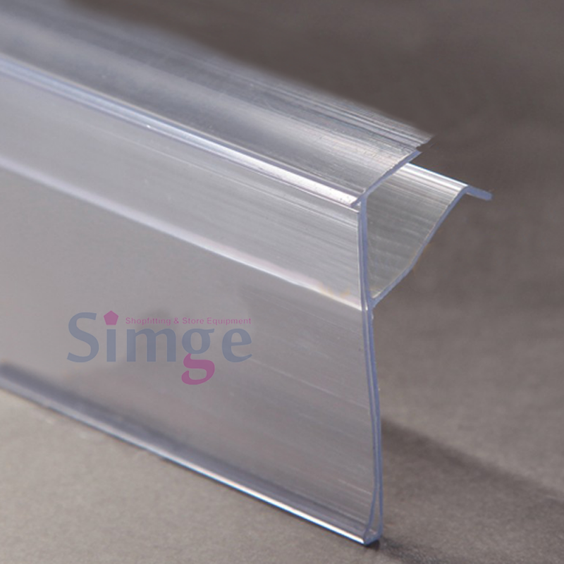Porte-étiquette pour étagère en verre
