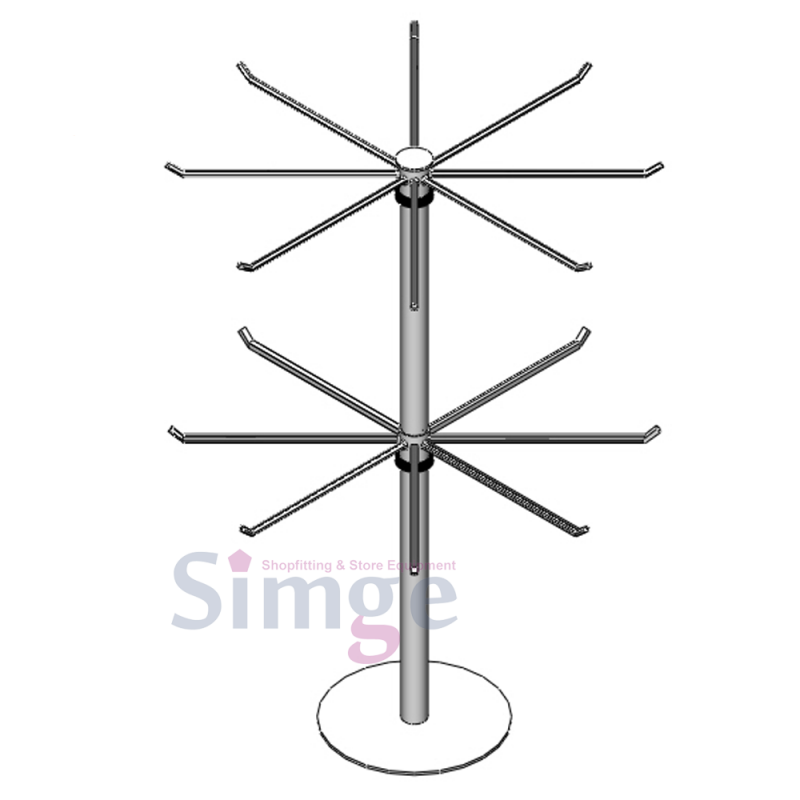 Support pour accessoires de table, pivotant, à deux étages