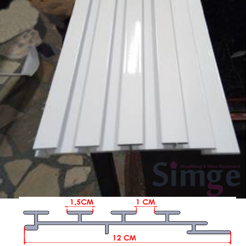 Profilé d'étagère de lambris multicanal pour panneau de canal, 3 mètres