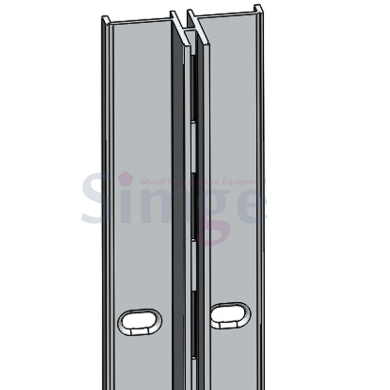 Rail mural à fente unique