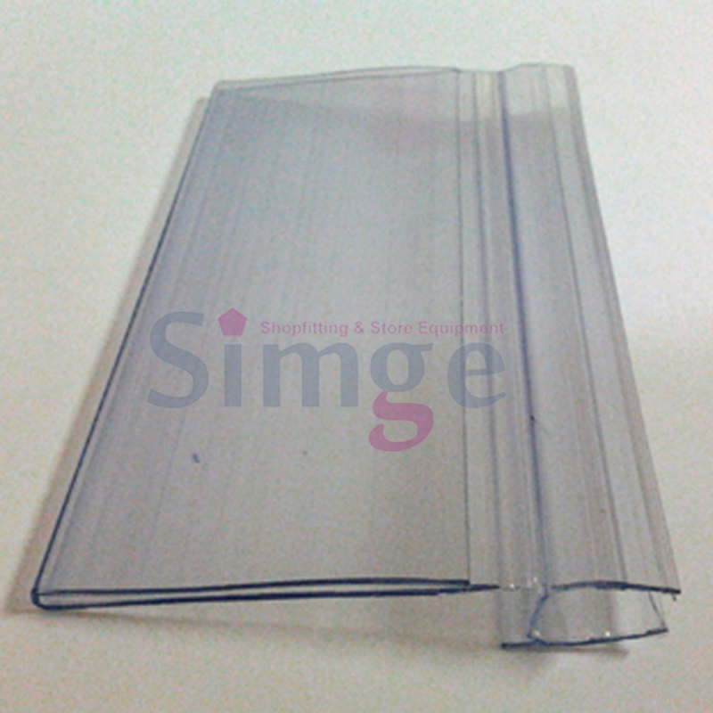 Porte-étiquette pour étagère en verre flexible