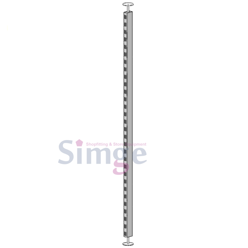 Surface avant de contrefiche en métal d'affichage de magasin de chaussures double avec la fente