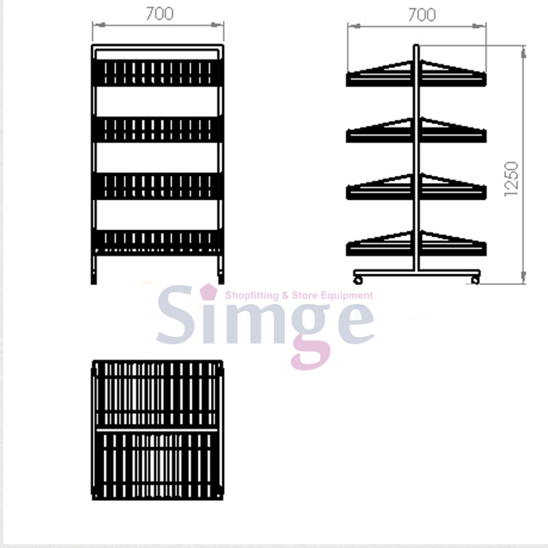 Chariot à roulettes bidirectionnel