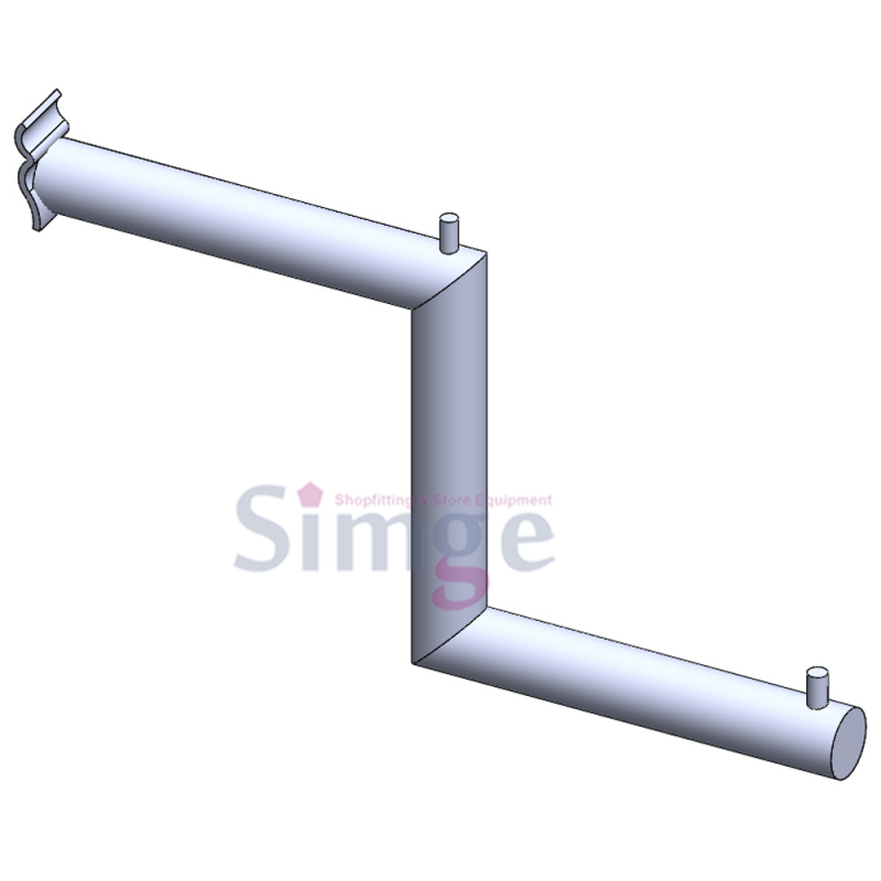 Canne de marche ondulée en aluminium en forme de Z avec poignée de suspension