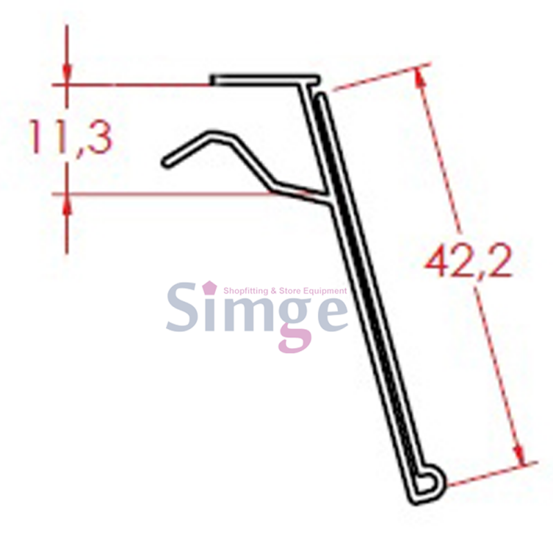 Porte-étiquette pour étagère en verre
