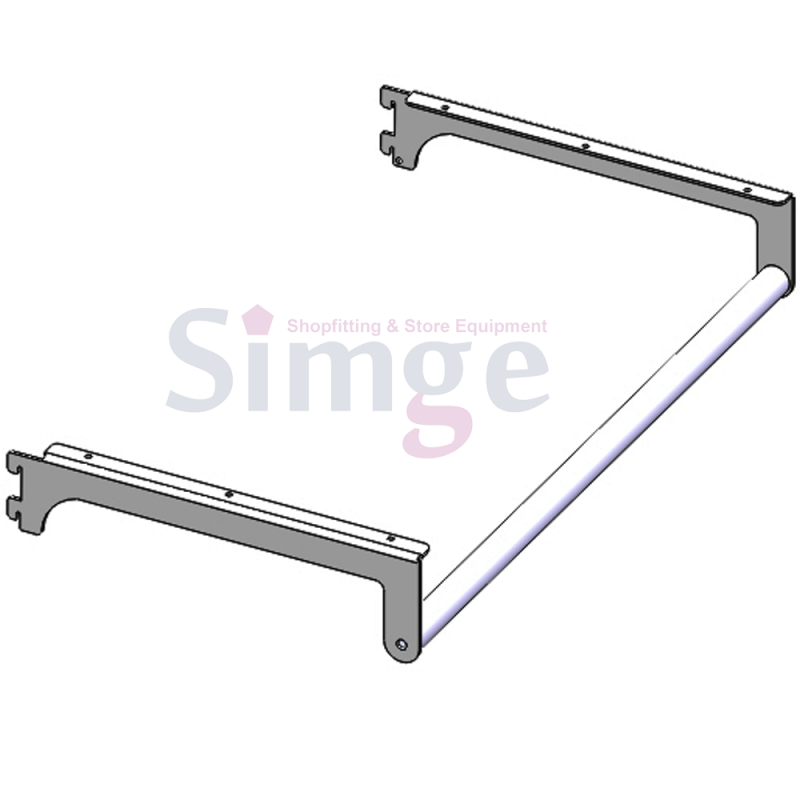 Support pour rail de suspension latéral, étagères en bois