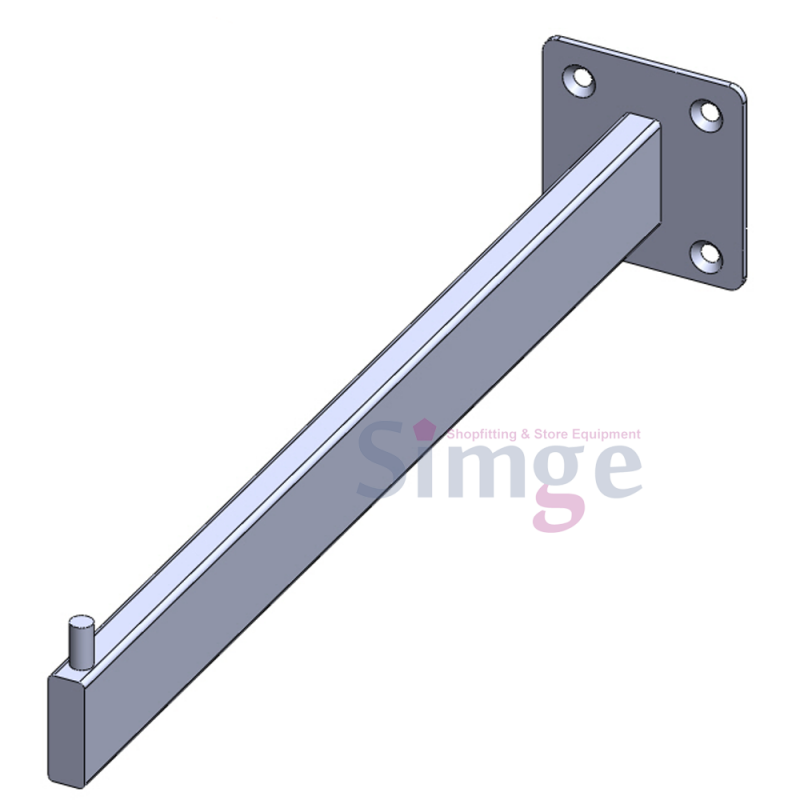 Cintre de canne plat à une broche directement au mur