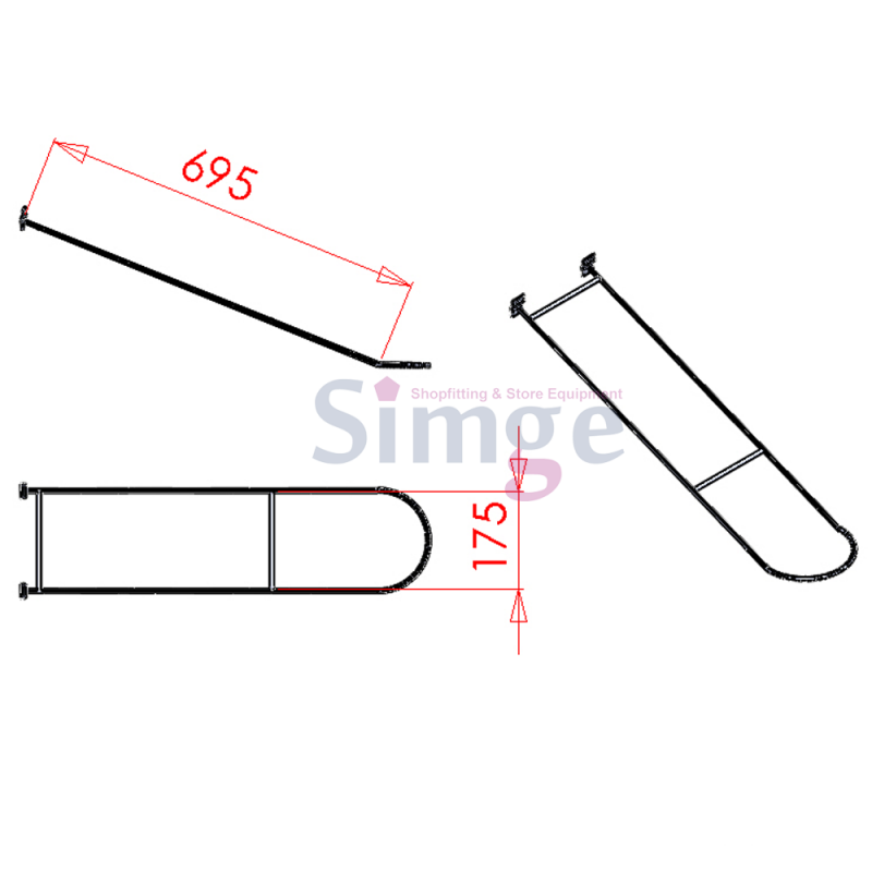 Support de boule en aluminium ondulé 3 pièces