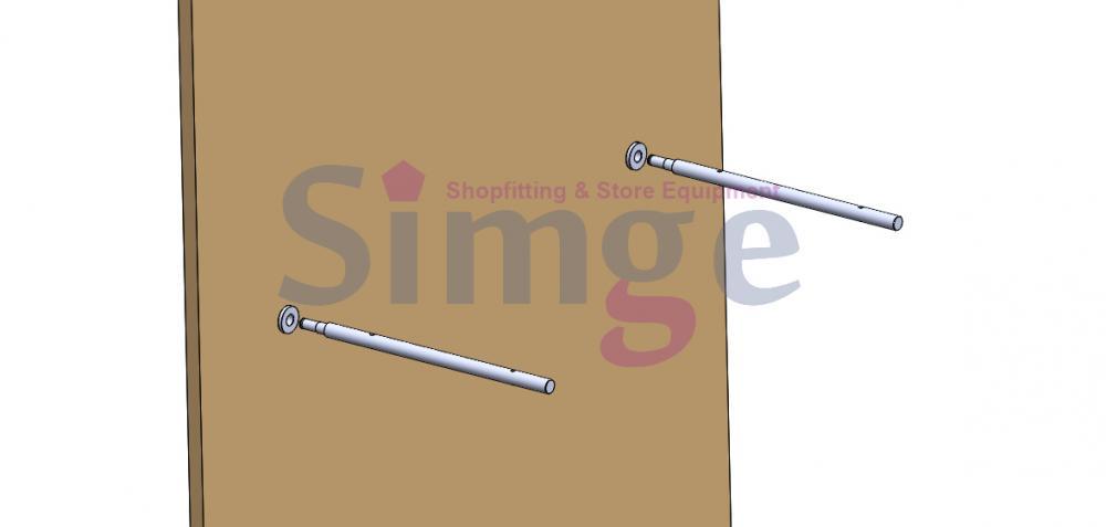 Support de console à étagère en bois