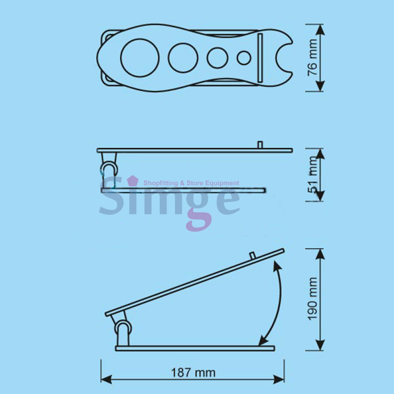 Présentoirs de support de chaussure de plancher de magasin