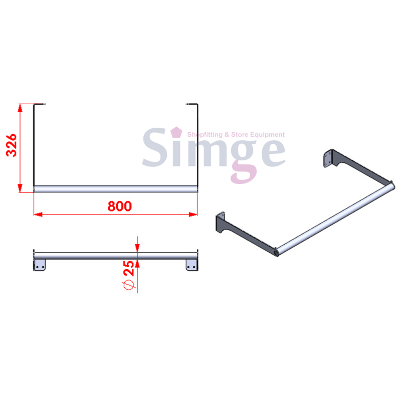 Porte-cintre vissé au mur
