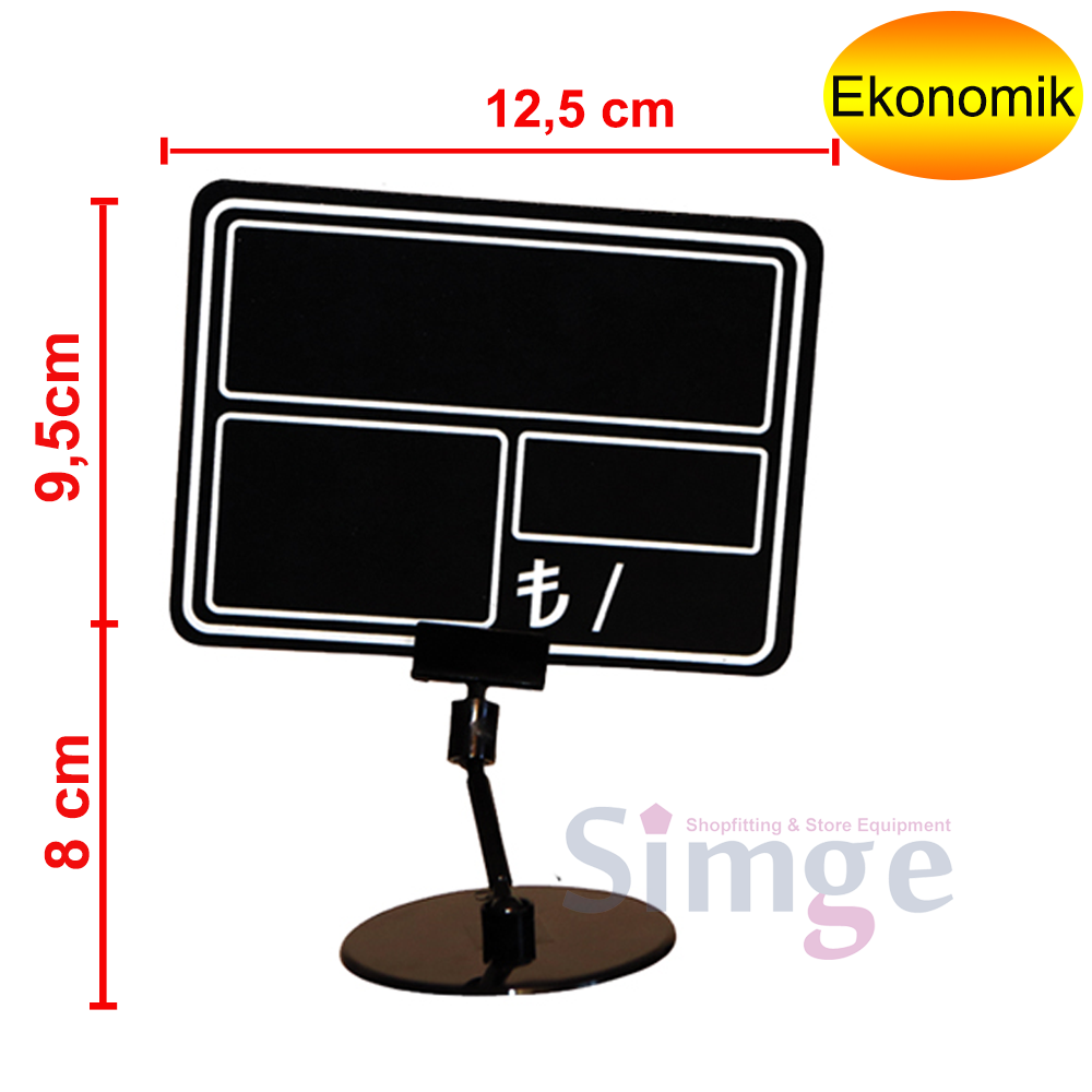 Footed Price Tag Holder Rectangular