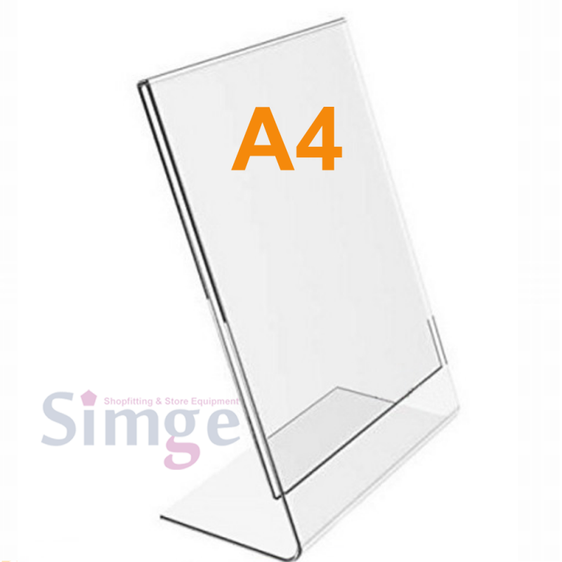  Table and Shelf Top A4 Plexiglass Price Tag
