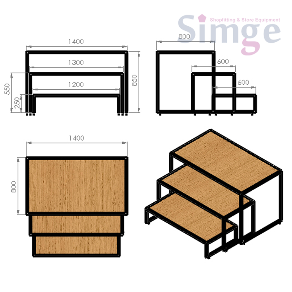 3 Step Display Table 