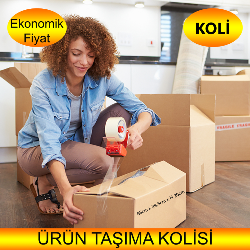 Moving Box, Large Size Cardboard Box 650mm x 395mm x 200mm
